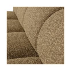 Mojo Eetkamerbank Rugleuning Bouclé Geel/Bruin Melange 164cm