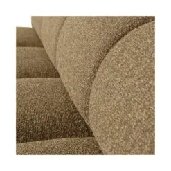 Mojo Eetkamerbank Rugleuning Bouclé Geel/Bruin Melange 164cm