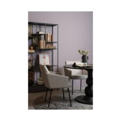 Mount Eetkamerstoel Met Armleuning Grof Geweven Stof Naturel