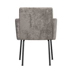 Mount Eetkamerstoel Met Armleuning Grof Geweven Stof Taupe