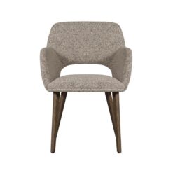 Murat Eetkamerstoel Naturel Met Houten Poot Bruin