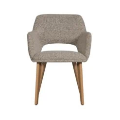 Murat Eetkamerstoel Naturel Met Houten Poot Naturel