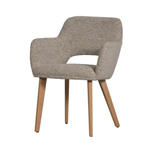 Murat Eetkamerstoel Naturel Met Houten Poot Naturel