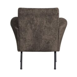 Muse Fauteuil Grof Geweven Stof Grijs/Bruin