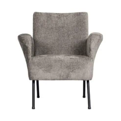 Muse Fauteuil Grof Geweven Stof Taupe