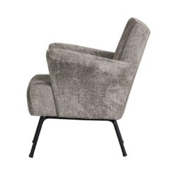 Muse Fauteuil Grof Geweven Stof Taupe
