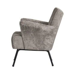 Muse Fauteuil Grof Geweven Stof Taupe
