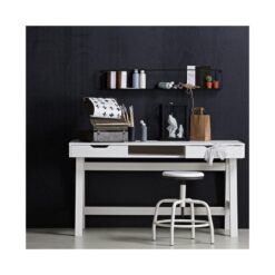 Nikki Bureau Dennenhout Wit 140cm