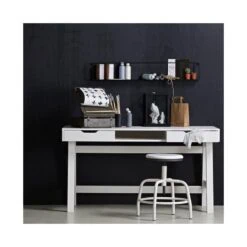 Nikki Bureau Dennenhout Wit 140cm