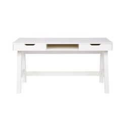 Nikki Bureau Dennenhout Wit 140cm