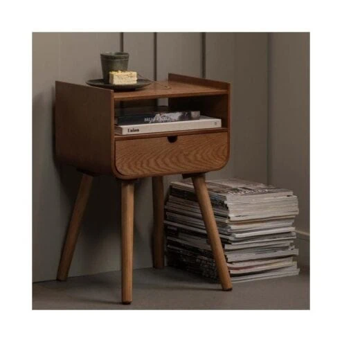 Nils Nachtkastje Hout Naturel 36cm