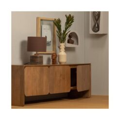 Noam Wanddeco Halfrond Hout Dust 24cm