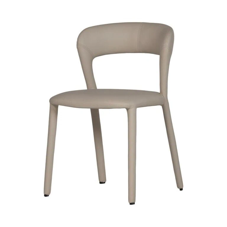 Noble Eetkamerstoel Leerlook Beige