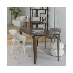 Noble Eetkamerstoel Leerlook Zand