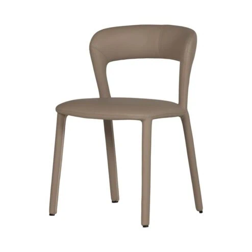 Noble Eetkamerstoel Leerlook Zand