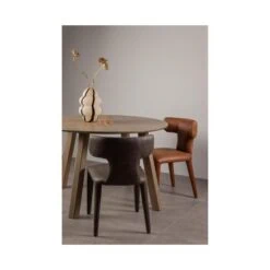 Noble Eetkamerstoel Leerlook Zwart/Grijs