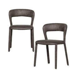 Noble Eetkamerstoel Leerlook Zwart/Grijs