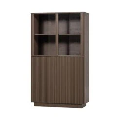 Nova Lage Vitrinekast Dennenhout Truffelbruin 102cm