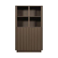 Nova Lage Vitrinekast Dennenhout Truffelbruin 102cm