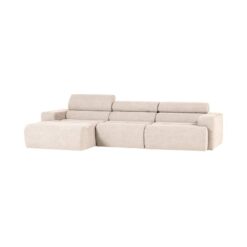 Novi Chaise Longue Bank Links Bouclé Naturel