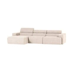 Novi Chaise Longue Bank Links Bouclé Naturel