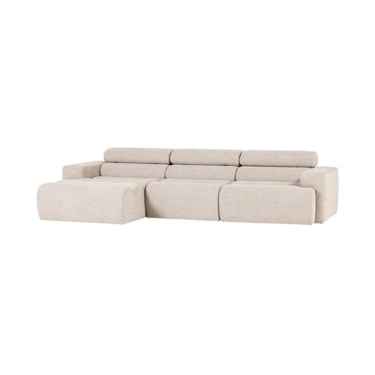 Novi Chaise Longue Bank Links Bouclé Naturel