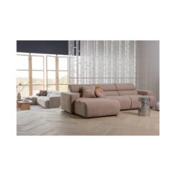 Novi Chaise Longue Bank Links Bouclé Taupe