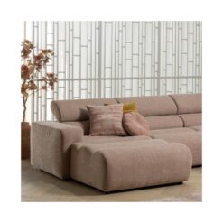 Novi Chaise Longue Bank Links Bouclé Taupe