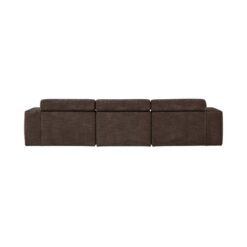 Novi Chaise Longue Bank Links Donkerbruin Melange