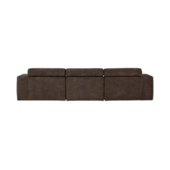 Novi Chaise Longue Bank Links Donkerbruin Melange