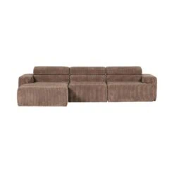 Novi Chaise Longue Bank Links Ribstof Taupe