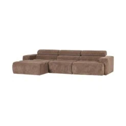 Novi Chaise Longue Bank Links Ribstof Taupe