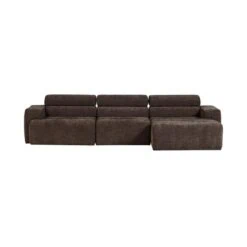 Novi Chaise Longue Bank Rechts Donkerbruin Melange