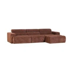 Novi Chaise Longue Bank Rechts Ribstof Terra