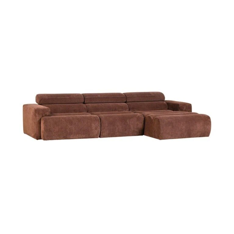 Novi Chaise Longue Bank Rechts Ribstof Terra