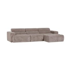 Novi Chaise Longue Bank Rechts Ribstof Zand