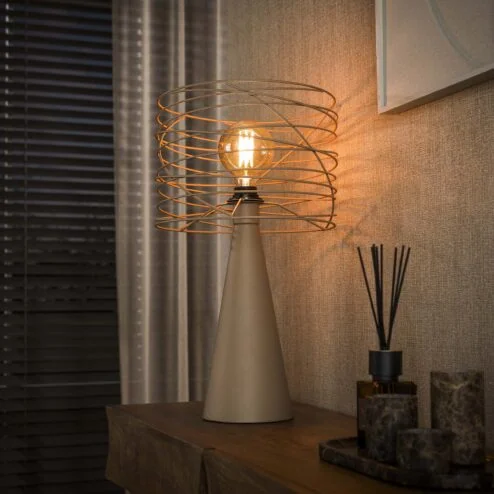 Omaha 1-lichts Tafellamp Beige