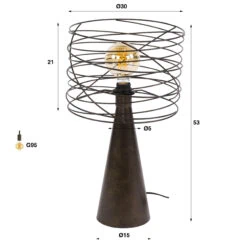 Omaha-1-lichts-Tafellamp-Bruin-9