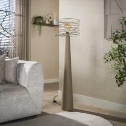 Omaha 1-lichts Vloerlamp Beige