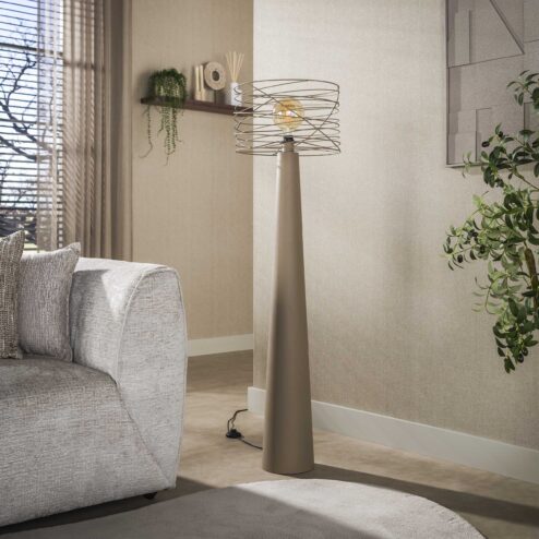 Omaha 1-lichts Vloerlamp Beige