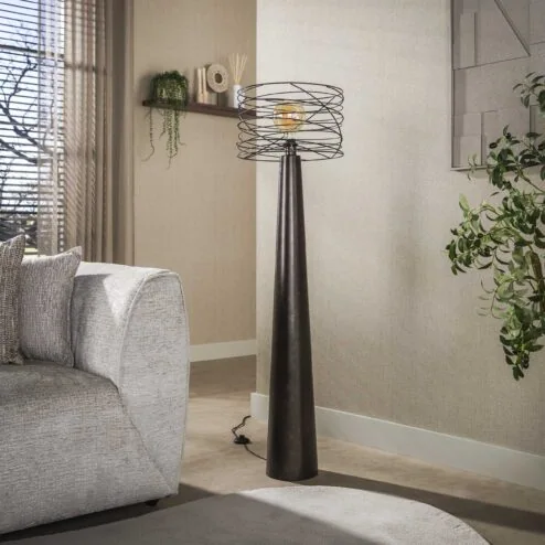 Omaha 1-lichts Vloerlamp Bruin