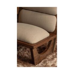 Opulent Fauteuil Bouclé/Hout Naturel