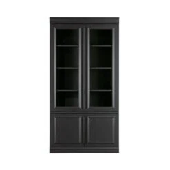 Organize Vitrinekast Dennenhout Matzwart 44cm