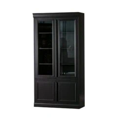Organize Vitrinekast Dennenhout Matzwart 44cm