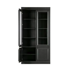 Organize Vitrinekast Dennenhout Matzwart 44cm