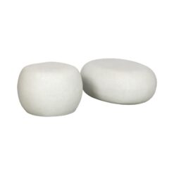 Pebble Bijzettafel Betonlook Wit 50cm