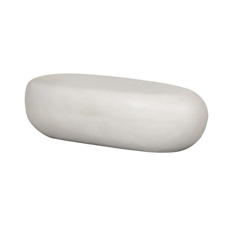 Pebble Salontafel Betonlook Wit 100cm