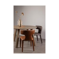 Permit Eetkamerstoel Leerlook Zwart/Grijs