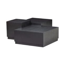 Pim Bijzettafels Hout Zwart Set Van 3