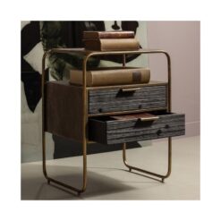 Polite Nachtkastje Metaal/Hout Antique Brass 45cm